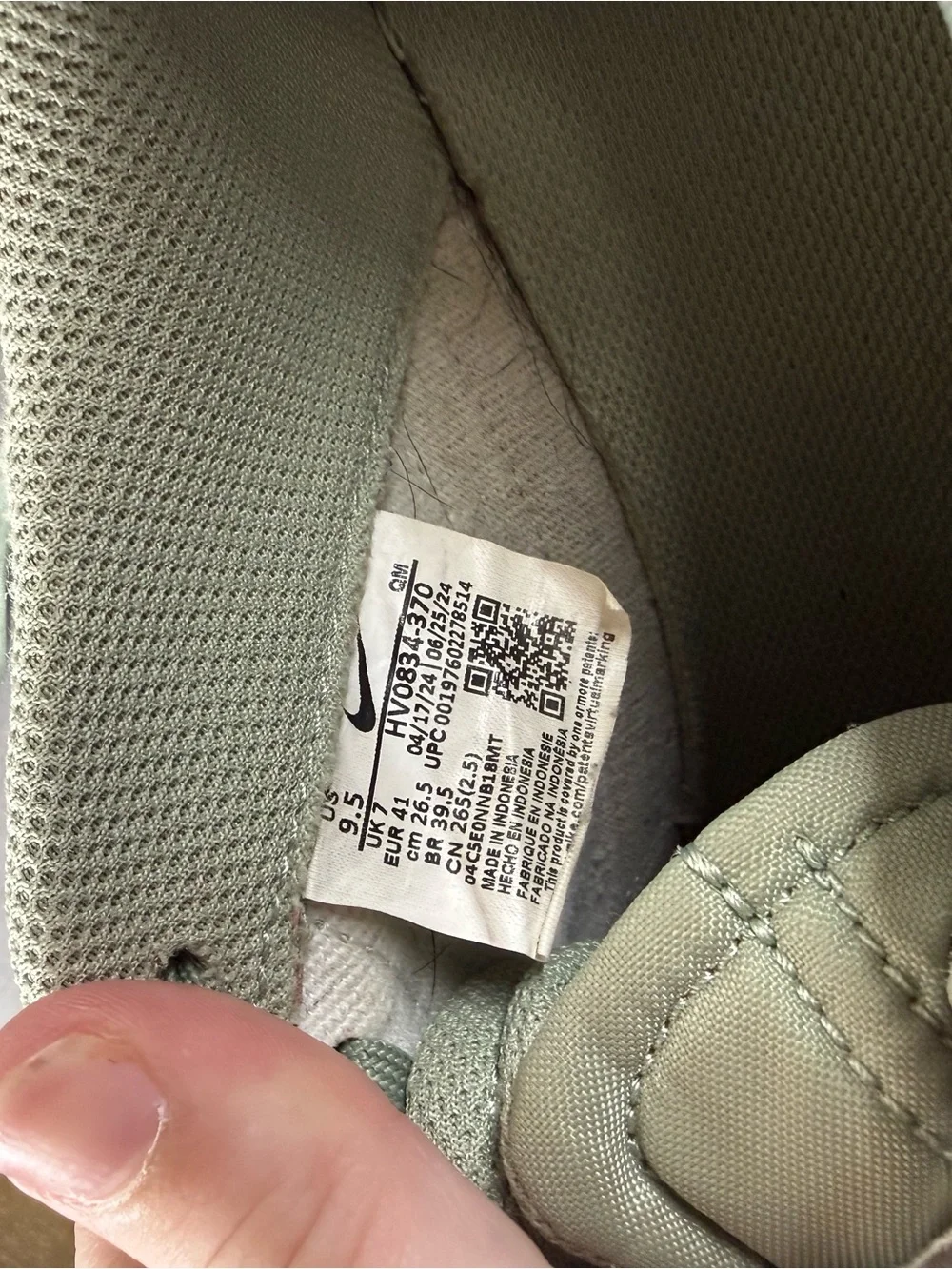 Nike Sage Green Platform Sneakers with White Swoosh